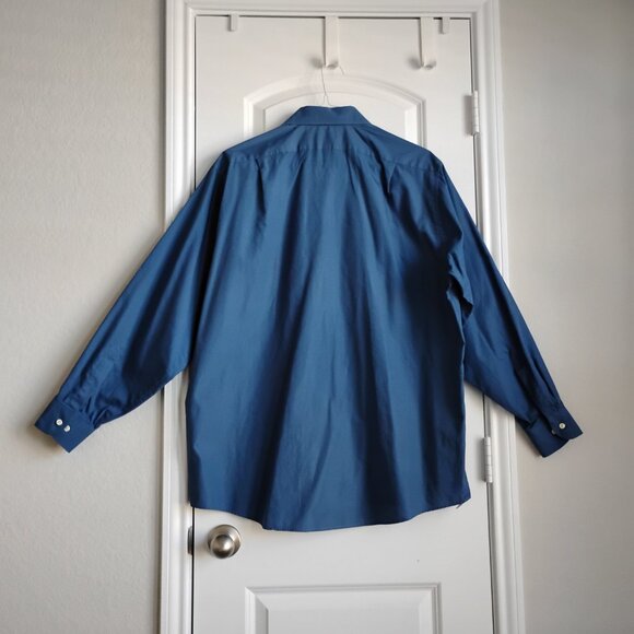 Van Heusen Men's Long Sleeve Blue Dress Shirt Size 16.5, 34-35 - Picture 4 of 4